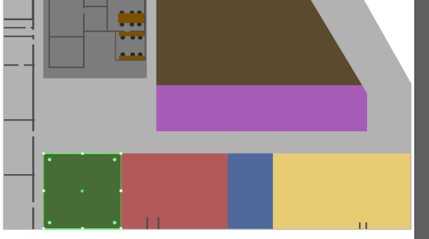 screen capture showing a single green rectangle selected